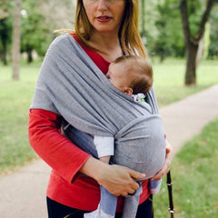 Organic Baby Wrap Carrier – Grey Melange