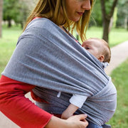 Organic Baby Wrap Carrier – Grey Melange image 5