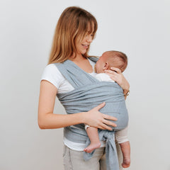 Organic Baby Wrap Carrier – Grey Melange