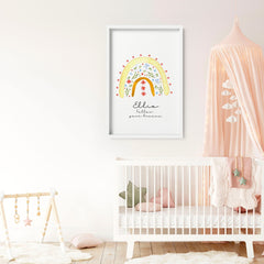Personalised Rainbow Nursery Wall Art Prints