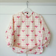 Long Sleeved Baby Bib - Pink Bow image 3
