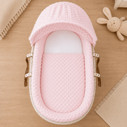 Pink Dimple Moses Basket Bedding Set (Basket Not Included!) image 1