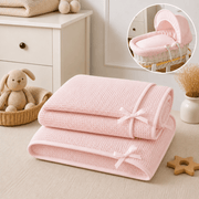 Pink Waffle Moses Basket Bedding Set (Basket Not Included!) image 2
