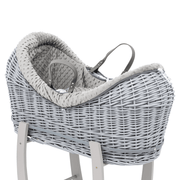 Pod Grey Dimple Moses Basket Bedding Set image 1
