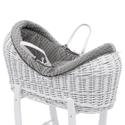 Pod Grey Dimple Moses Basket Bedding Set image 2
