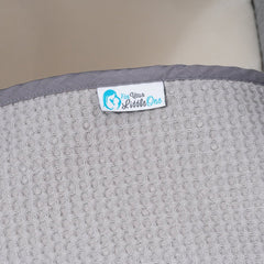 Grey Waffle Moses Basket Bedding Set