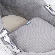 Grey Waffle Moses Basket Bedding Set image 3