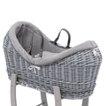 Grey Waffle Moses Basket Bedding Set