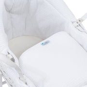 Pod White Waffle Moses Basket Bedding Set (Basket Not Included!) image 3