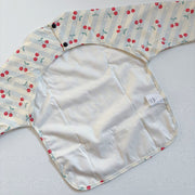 Long Sleeved Baby Bib - Cherry Stripe image 7