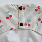 Long Sleeved Baby Bib - Cherry Stripe image 8