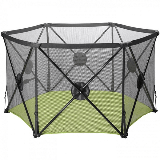 Pop Up and Play Playpen with Securing Lock and Cushioned Guards