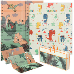 AIYAPLAY Dinosaur-Themed Baby Play Mat – Double-Sided, Foldable, 177 x 146 cm