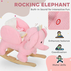 AIYAPLAY Elephant Rocking Toy with Sound – Pink (18–36 Months)