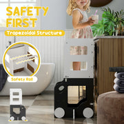 AIYAPLAY 4-in-1 Toddler Step Stool with Safety Rail – Grey image 4