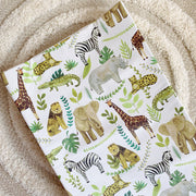 Anti-Roll Wedge Changing Mat - Safari Animals Print image 2