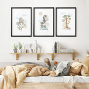 Safari Nursery Wall Art Prints – Set of 3 image 2