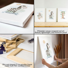 Safari Nursery Wall Art Prints – Set of 3
