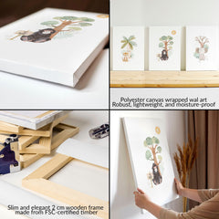 Safari Nursery Wall Art Prints – Set of 3