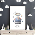 Robot & Space Nursery Wall Art Print