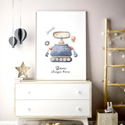 Robot & Space Nursery Wall Art Print image 2
