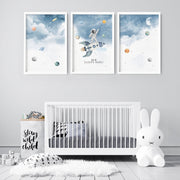 Space Nursery Wall Art Prints – Set of 3 image 1