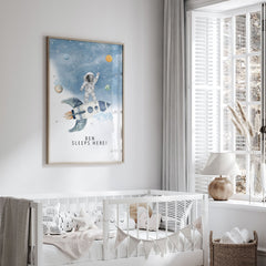 Space Nursery Wall Art Prints – Set of 3
