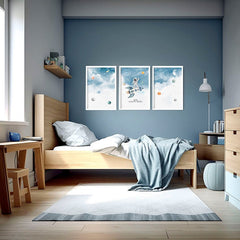 Space Nursery Wall Art Prints – Set of 3