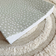 Anti-Roll Wedge Changing Mat - Sage Green Spotty Print image 4