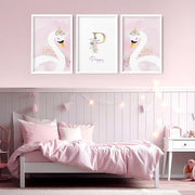 Swan Nursery Wall Art Prints – Set of 3 image 1