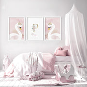 Swan Nursery Wall Art Prints – Set of 3 image 4