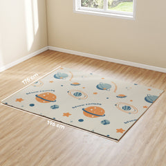 AIYAPLAY Double-Sided Foldable Baby Play Mat – Astronaut & Planet Design