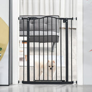 PawHut Pressure Fit Baby Safety Gate – 74–80cm, Black image 2