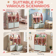 AIYAPLAY Kids Bookshelf & Storage Unit – Pink image 7
