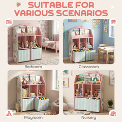 AIYAPLAY Kids Bookshelf & Storage Unit – Pink