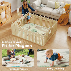AIYAPLAY Animal-Themed Baby Play Mat – Double-Sided, Foldable, 177 x 146 cm
