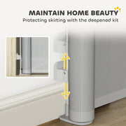 PawHut Retractable Baby Safety Gate – Up to 180cm, Grey image 7