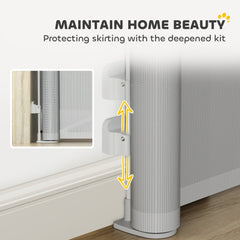 PawHut Retractable Baby Safety Gate – Up to 180cm, Grey