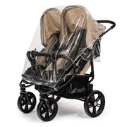 Universal Rain Cover For All Side By Side Pushchairs - Fits All Models image 1