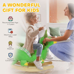 AIYAPLAY Dinosaur Rocking Toy with Sound – Green