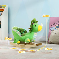 AIYAPLAY Dinosaur Rocking Toy with Sound – Green
