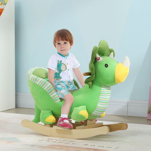 AIYAPLAY Dinosaur Rocking Toy with Sound – Green