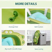Crocodile Foldable Baby Bath with Cushion image 5