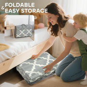 AIYAPLAY Foldable Baby Play Mat & Playpen – Reversible Traffic & Grey Diamond Design image 7