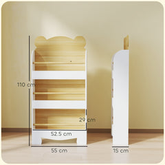 AIYAPLAY 3-Tier Kids Bookshelf – White