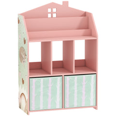 AIYAPLAY Kids Bookshelf & Storage Unit – Pink