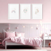 Unicorn Nursery Wall Art Prints – Set of 3 image 3