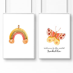 Framed Nursery Wall Art Prints – Set of 2