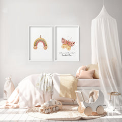 Framed Nursery Wall Art Prints – Set of 2