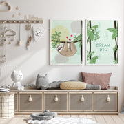 Sloth Nursery Wall Art Prints – Set of 2 image 3